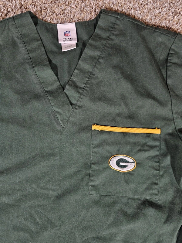 Green Bay Packers Scrub Top Size Unisex Small Nfl 2