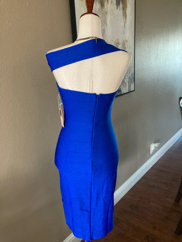 Royal blue bandage dress 5