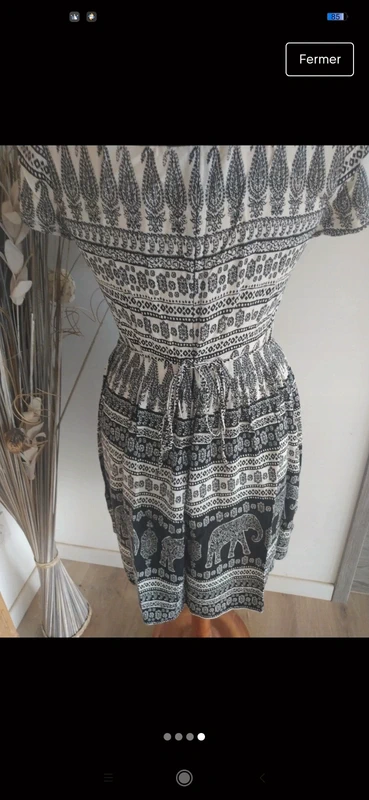 Robe d été🌞 noire et blanche 36 - photo numéro 4
