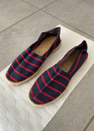 Espadrilles françaises à rayures pointure 37, merk: Artisanat français, staat: Heel goed, maat: 37, € 18,00, € 19,60 inclusief Kopersbescherming