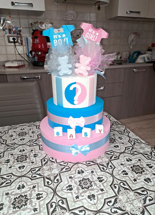 torta scenografica baby shower gender reveal - Tutto per i bambini In  vendita a Caltanissetta