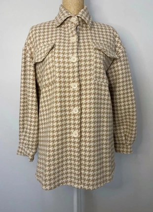 Veste Surchemise Oversize Pied de Poule Beige & Crème – NEUVE, brand: New Trend, condition: New with tags, size: One size, €14.90, €16.35 includes Buyer Protection