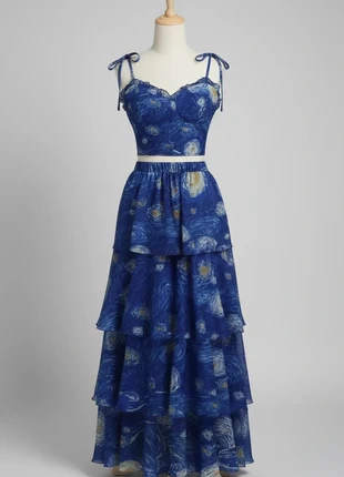Robe Deux Pièces Bleue Ciel Étoilé – Romantique / Bohème / Été / Féérique, estado: Muito bom, tamanho: M / 38 / 10, €69.90, €74.10 inclui Proteção do Comprador Pro