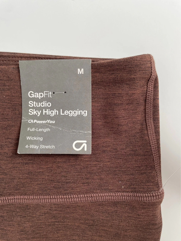 Gap Athletic Leggings Brown Size M NWT 3