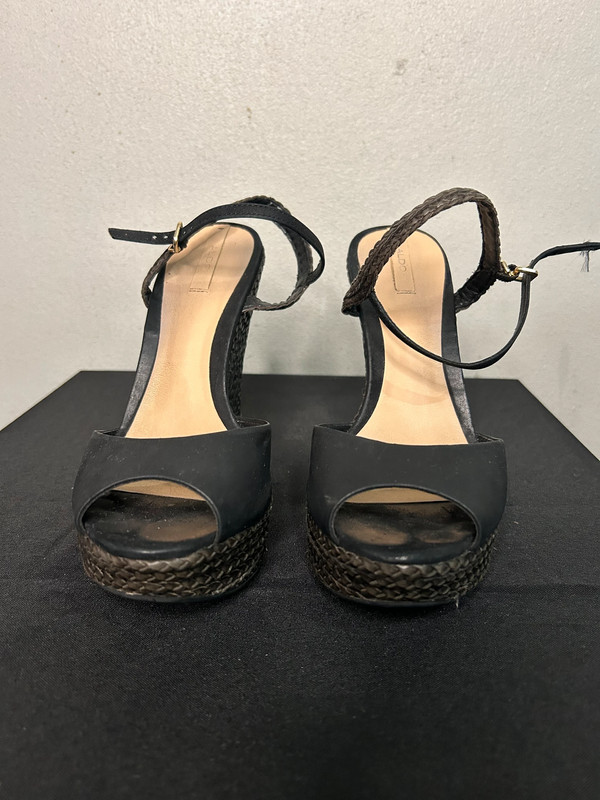 Black wedge sandals 1