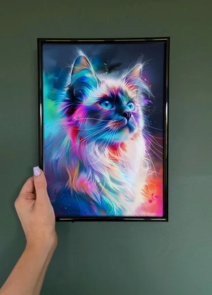 Galaxy Cat Art Print | A4 Art, brand: Art, condition: New without tags, £3.50, £4.38 includes Buyer Protection Pro