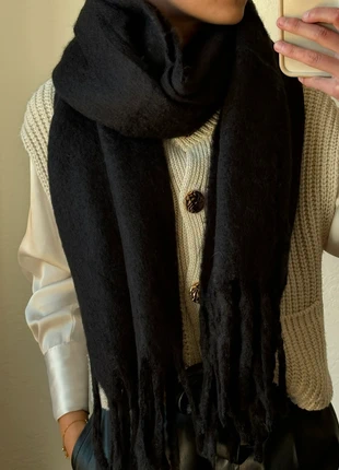 Écharpe noir grande douce et chaude, brand: Boutique indépendante, condition: New with tags, €15.00, €16.45 includes Buyer Protection Pro