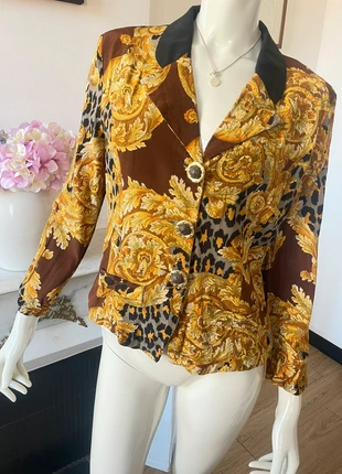 Chemise/blazer imprimé baroque – Made in France – Style Versace, marke: Vintage, zustand: Sehr gut, größe: S / 36 / 8, 20,00 €, 21,70 € inklusive Vinted-Käuferschutz