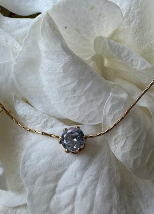 Collier doré en acier inoxydable avec strass, condizioni: Nuovo con cartellino, €12.00, €13.30 include la Protezione acquisti