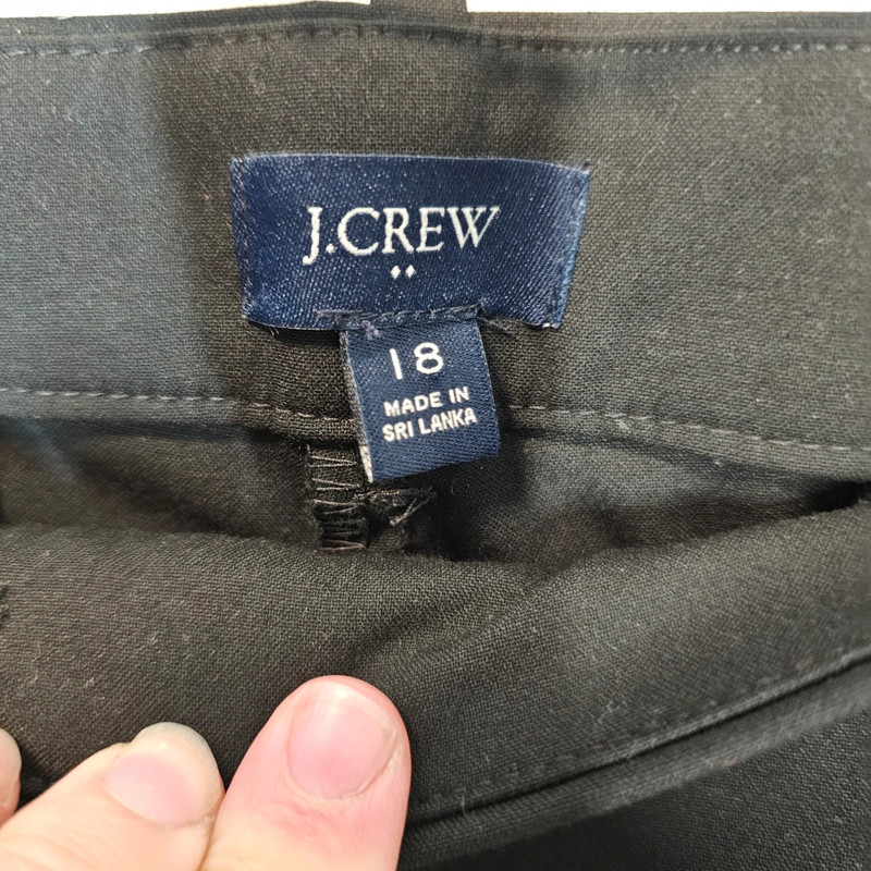 J. Crew Factory Black Wide-Leg Trouser Career Business Pant Size 18 Inseam 26" 5