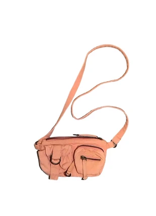 bolso pequeño vintage rosa salmón con cremalleras y bolsillos asa larga, marca: COQUETTE, estado: Muito bom, €5.00, €5.95 inclui Proteção do Comprador