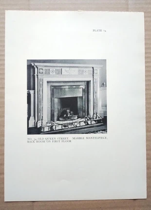 Mantelpiece at 34 Old Queen Street, Westminster - Antique Print - 1926, brand: NO LABEL, condition: Good, £8.99, £10.14 includes Buyer Protection Pro