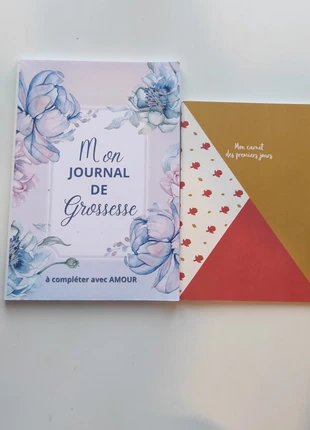 Lot de 2 cahiers NEUF de suivi de grossesse et prise de notes, condition: Good, €5.00, €5.95 includes Buyer Protection