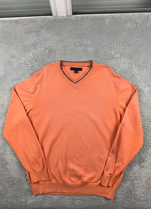 Pull col V unie Tommy Hilfiger | Taille XL | Corail Logo Brodé, brand: Tommy Hilfiger, condition: Good, size: XL, €5.90, €6.90 includes Buyer Protection Pro