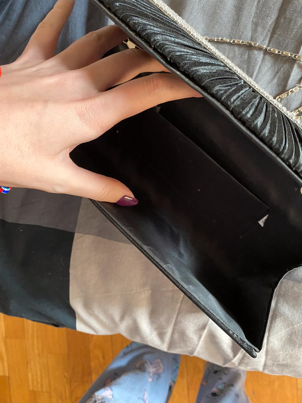 Borsa Pochette con Brillantini e Tracolla