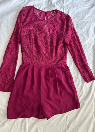 Vibrant Magenta Lace Romper, condition: New without tags, size: S / 36 / 8, €6.00, €7.00 includes Buyer Protection
