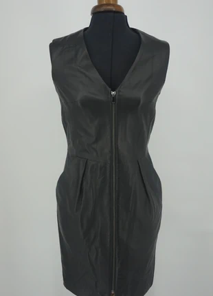 Zwarte leren jurk / Robe en cuir noir Zapa - TROB34T725 -EU38-, merk: ZAPA, staat: Heel goed, maat: M / 38 / 10, € 89,95, € 95,15 inclusief Kopersbescherming
