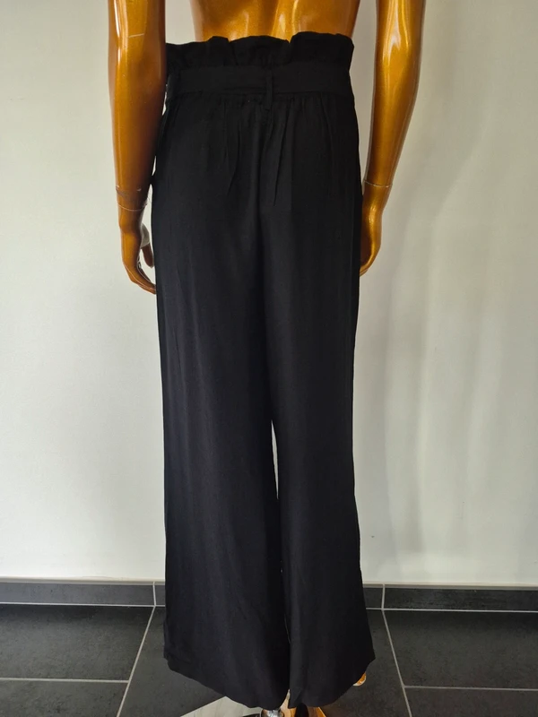 Pantalon Large Noir avec Ceinture Femme Taille M/38 - photo numéro 2