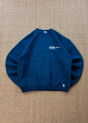 Pull Russell Athletic crewneck bleu OLG School Our Lady of Grace print USA 1990s XL femme #0368, brand: Russell Athletic, condizioni: Ottime, taglia: XL / IT 46 / EU 42, €30.00, €32.20 include la Protezione acquisti Pro