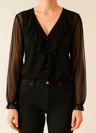 Blouse noire - Taille S - Zara, merk: Zara, staat: Heel goed, maat: S / 36 / 8, € 3,00, € 3,85 inclusief Kopersbescherming