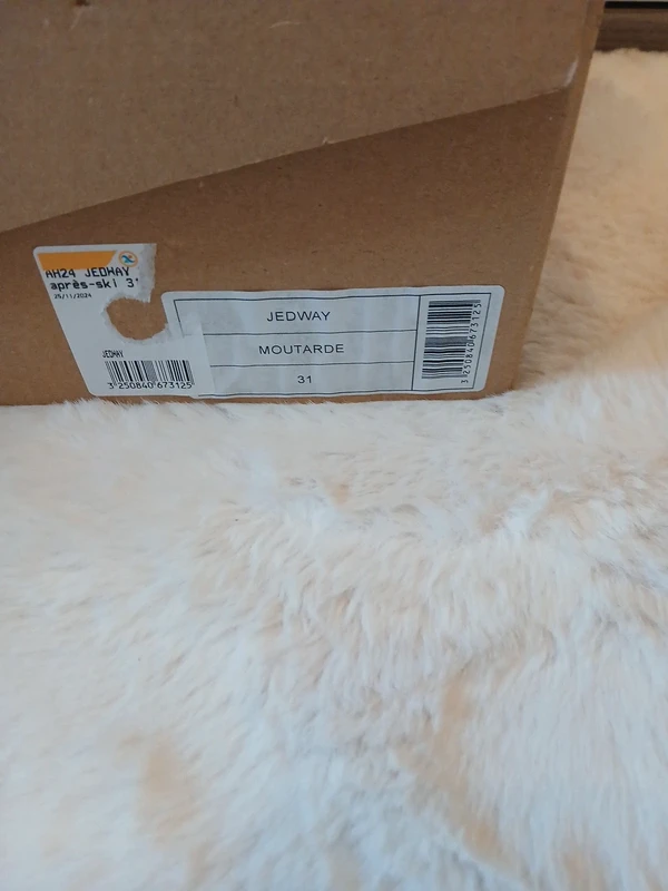 botte de neige jaune moutarde taille 31 - photo numéro 3