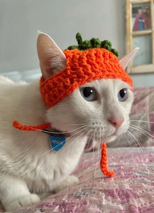 Touca de abóbora em crochet para gato, marca: Miminhos4all, estado: Nuevo sin etiquetas, 4,00 €, 4,90 € Protección al comprador Pro incluida