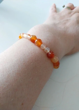 Bracelet en cornaline véritable, marque: Camille Ambiance Nature, état: Neuf sans étiquette, 12,00 €, 13,30 € Protection acheteurs incluse