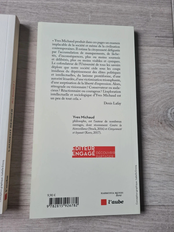 2 livres de Laurant Berger et Yves Michaud 3
