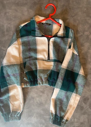 Sweat crop top à carreaux , brand: Vintage, condizioni: Nuovo senza cartellino, taglia: XS, €8.00, €9.10 include la Protezione acquisti