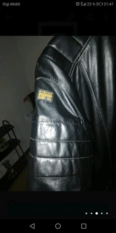 G-Star Chaqueta Cuero Negro