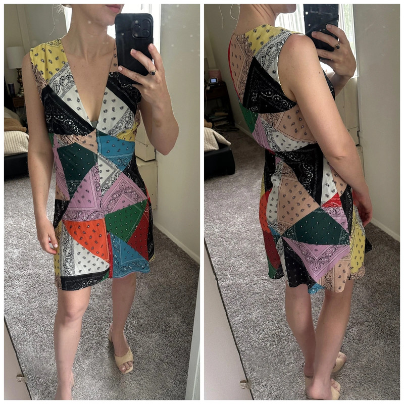 Staud Milla Patchwork Mini Dress 1