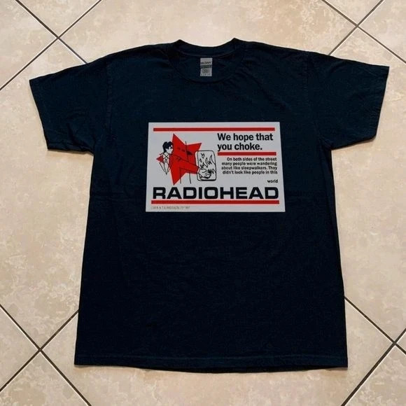 Radiohead Concert Tour Rock Music Band T-Shirt