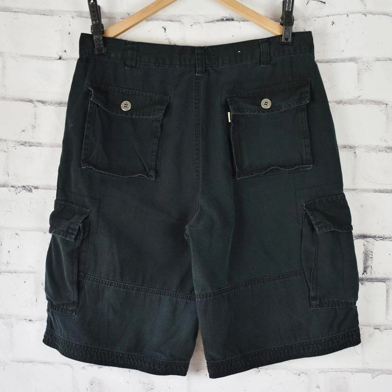 Baggy Cotton Twill Cargo Shorts 12” Inseam 4