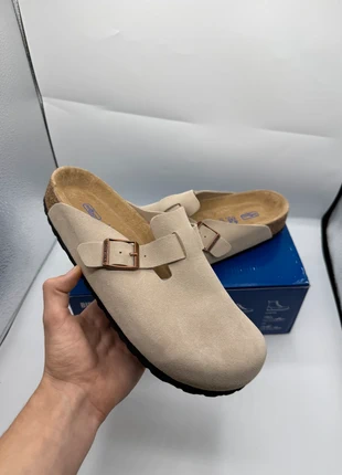 Birkenstock – Boston (Taupe / Beige Suede), brand: Birkenstock, condition: New without tags, size: 8.5, £70.00, £74.20 includes Buyer Protection