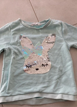 Trui glitter konijn, brand: H&M, condition: Good, size: 4 years / 104 cm, €2.00, €2.80 includes Buyer Protection