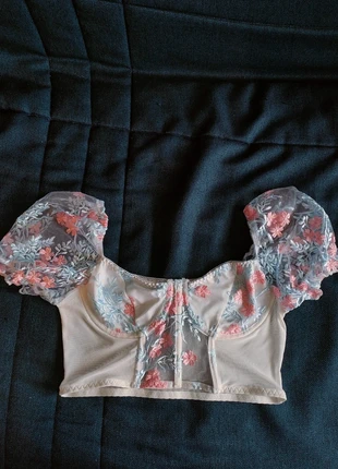 Top transparent broderies fleur, brand: aucune, condition: Very good, size: S / 36 / 8, €6.00, €7.00 includes Buyer Protection