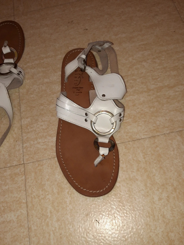 Sandal blanche et marron pour été 1