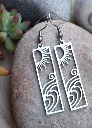 Boucles d'oreilles acier inoxydable - fait main, merk: Fait Main, staat: Nieuw zonder prijskaartje, € 8,00, € 9,10 inclusief Kopersbescherming