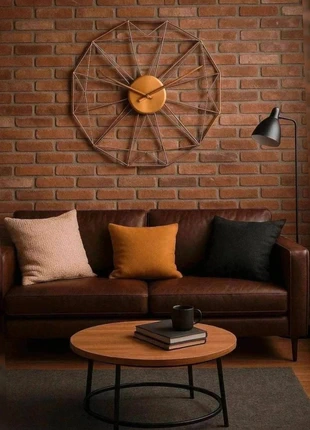 Grande horloge murale dorée design géométrique métal – 55 cm, merk: Amazon, staat: Heel goed, € 16,00, € 17,50 inclusief Kopersbescherming