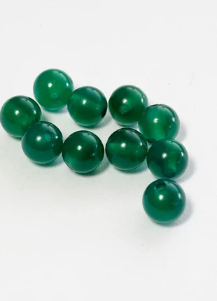 Lot 10 perles rondes agate verte 4 mm – création bijoux, marque: Bijoux Mayabel, état: Neuf sans étiquette, 1,60 €, 2,38 € Protection acheteurs incluse