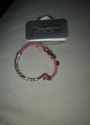 Ladies bracelet with pink strap and diamante charms, brand: Eliza Gracious, condition: New with tags, £1.00, £1.75 includes Buyer Protection