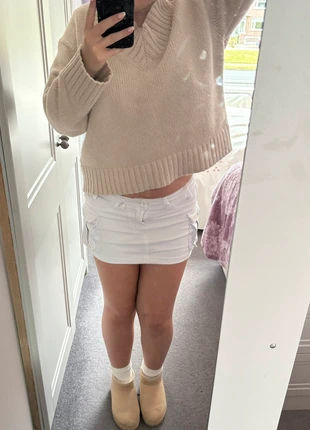 White Denim cargo mini mid rise skirt ~ size xs, brand: Shein, condition: New without tags, size: XS / 34 / 6, €5.00, €5.95 includes Buyer Protection