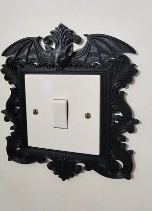 Gothic Victorian Style Black Ornate Light Switch Surround, condition: Very good, £7.00, £8.05 includes Buyer Protection