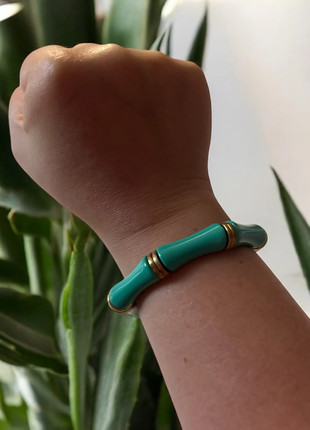 Bracelet tubes élastique vert et doré, brand: Classique, condizioni: Ottime, €5.00, €5.95 include la Protezione acquisti Pro