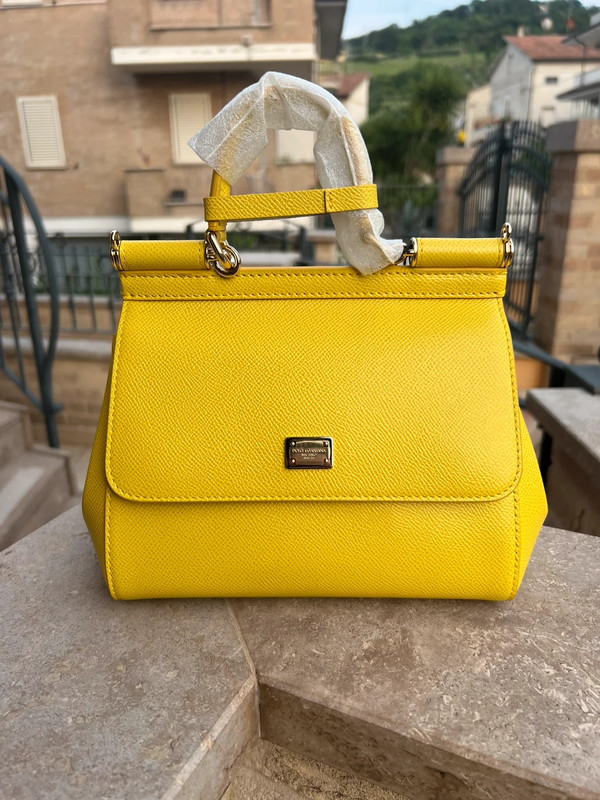 Dolce & Gabbana Small Sicily Handbag In Yellow