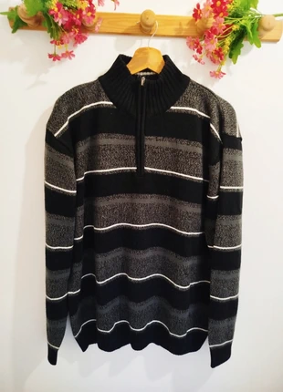 Pull zippé rayé Tissaia col montant XL, marke: Tissaia, zustand: Neu, größe: XL, 8,00 €, 9,10 € inklusive Vinted-Käuferschutz