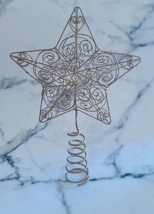 Cimier tête de sapin de Noël étoile dorée 🎅 🎄, brand: Noël, condition: Very good, €9.00, €10.15 includes Buyer Protection