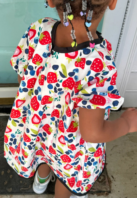 Handmade toddler strawberry dress 3