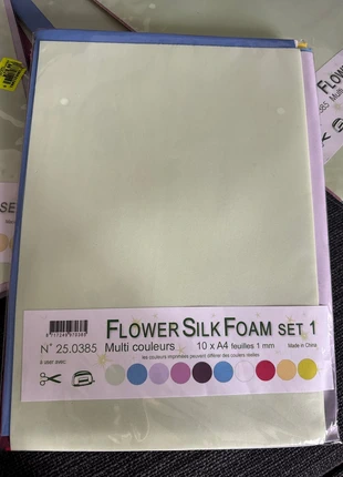 Lot de 6 Flower silk foam multi couleurs, brand: Flower, condition: New, €5.00, €5.95 includes Buyer Protection