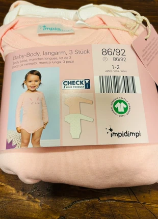 N 3 Body manica lunga cotone rg 1/2 cm 86/92, brand: Impidimpi, condizioni: Nuovo con cartellino, taglia: 24-36 mesi / 92 cm, €8.00, €9.10 include la Protezione acquisti